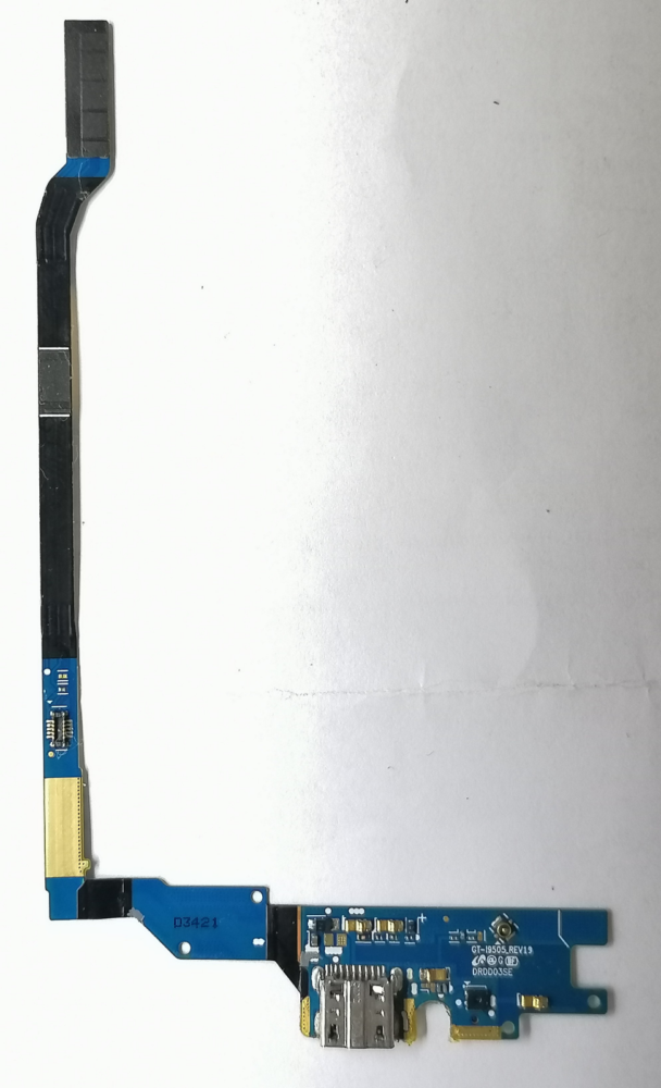 Samsung GT-I9505 Galaxy S4 Шлейф системный разъем + микрофон (снятый, оригинал)