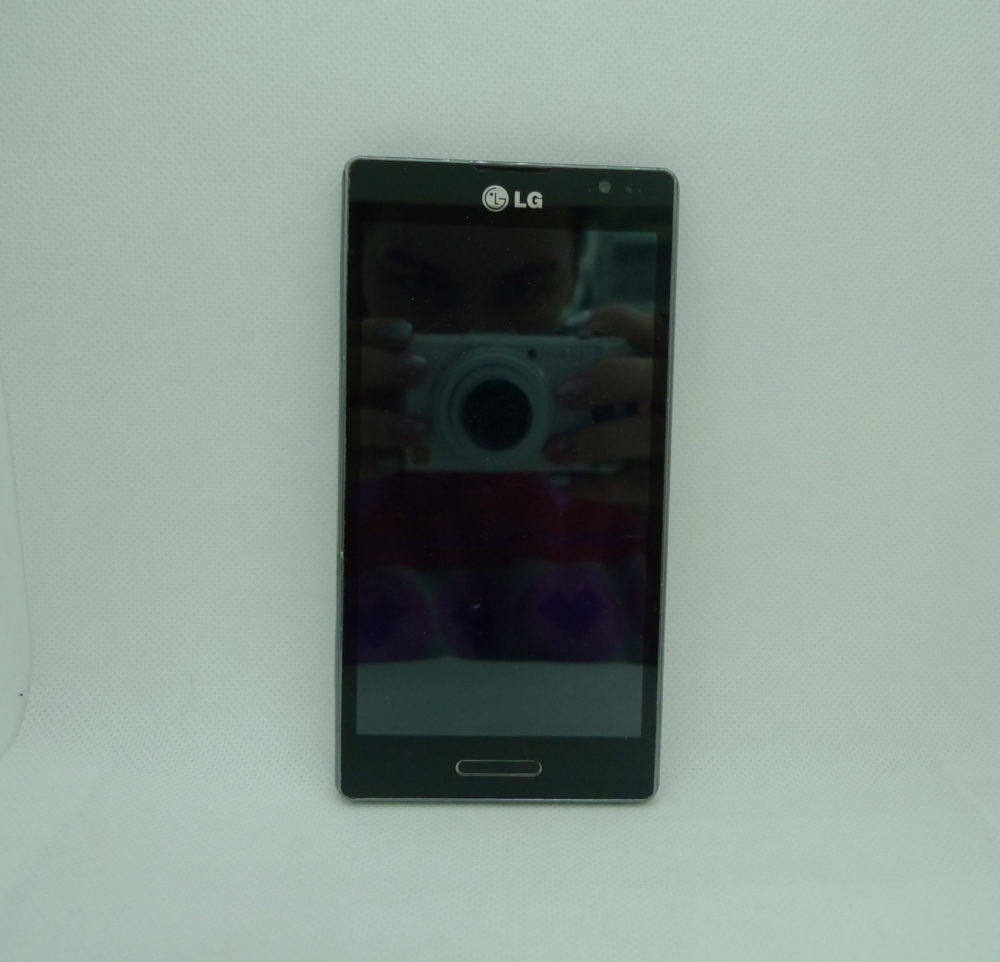 Дисплейный модуль в рамке LG-P765 (черный) (снятый, оригинал, мелкие царапины)