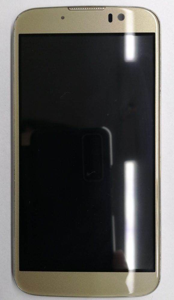RoverPhone Optima 5.0s Дисплейный модуль + рамка (золотой) (снятый, оригинал) — изображение 2