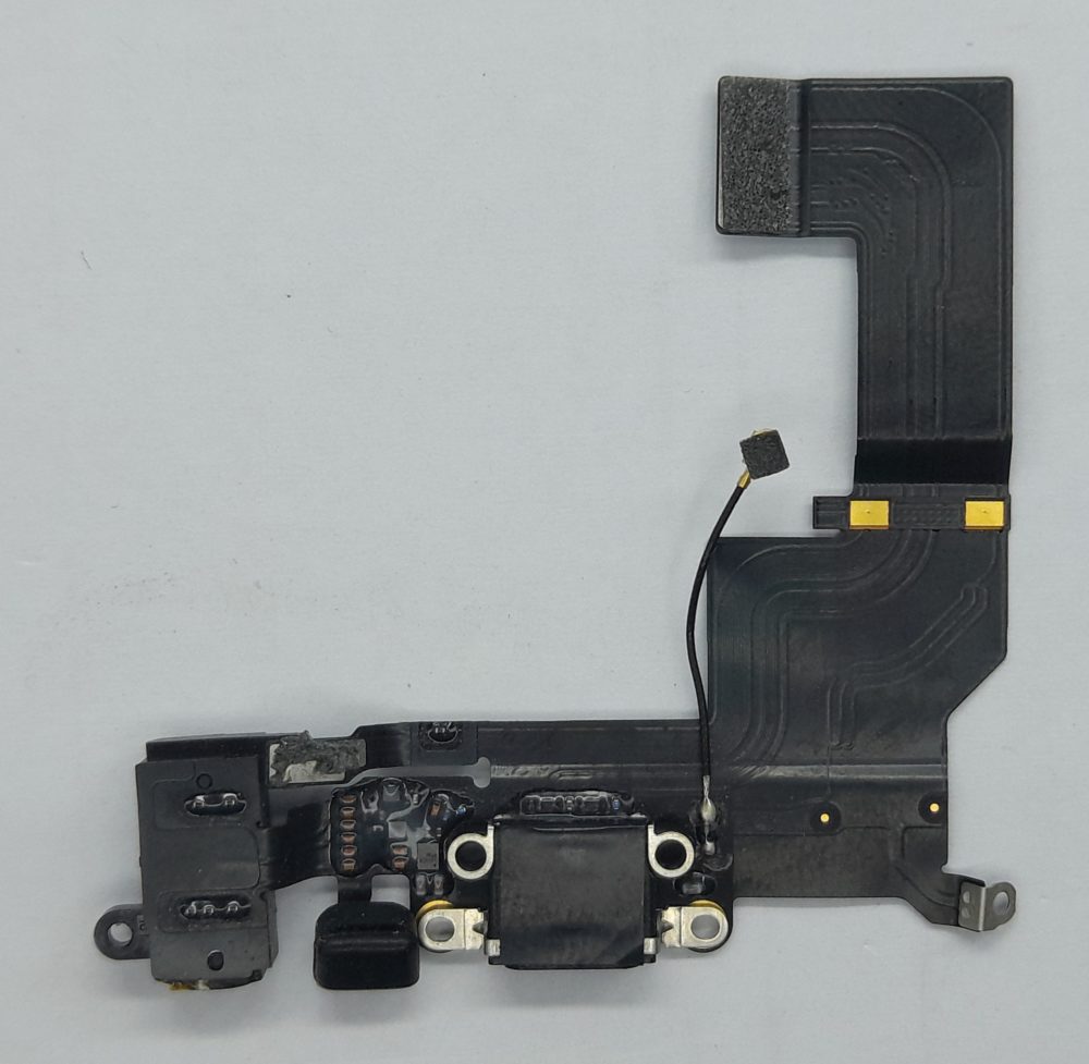 iPhone 5S Шлейф системный разъем (черный) (снятый, оригинал)