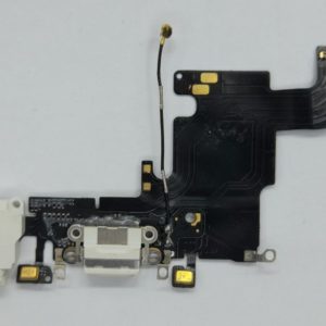 iPhone 6s Шлейф системный разъем + разъем гарнитуры + микрофон (белый) (снятый, оригинал)