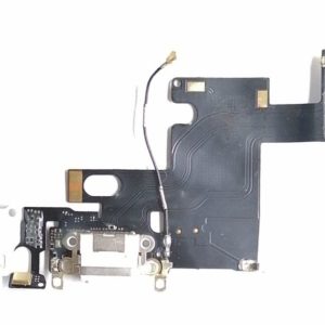 iPhone 6 Шлейф системный разъем + разъем гарнитуры + микрофон (белый) (снятый, оригинал)