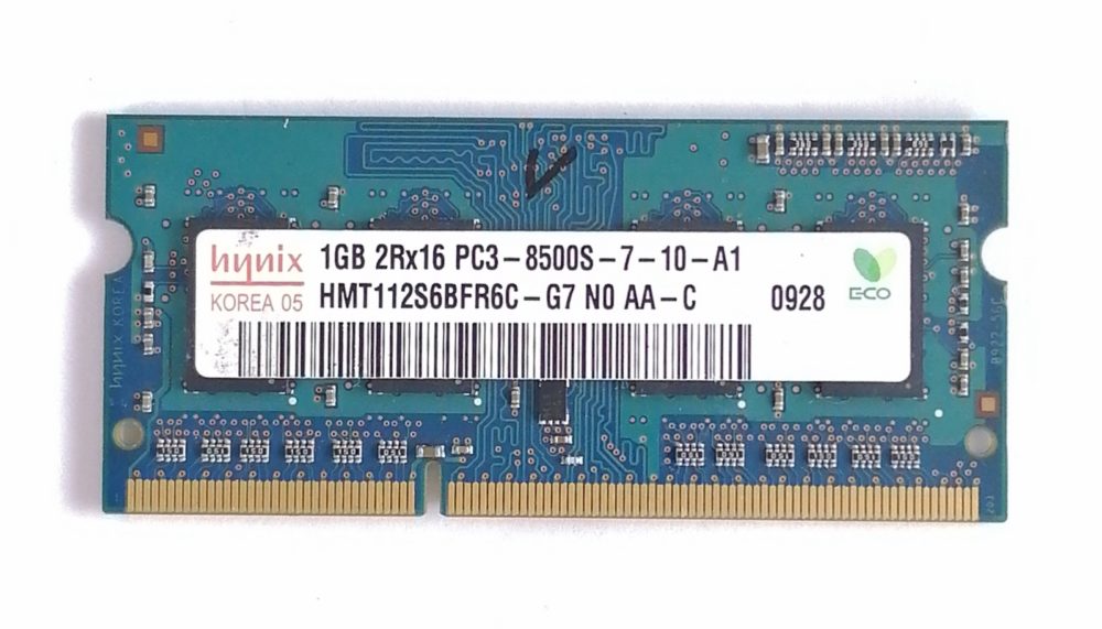 ОЗУ- DDR 3 -1Gb (2Rx 16 PC3-8500S-7-10-A1) (снятый, оригинал)