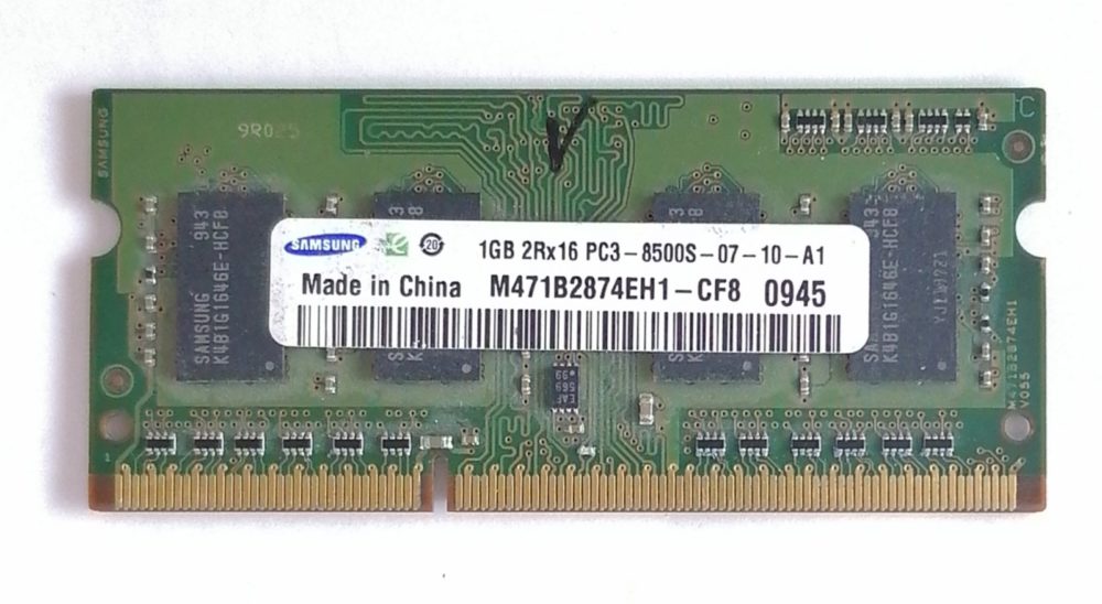 ОЗУ-DDR 3 1Gb (2Rx16 PC3-8500S-07-10-A1) (снятый. оригинал)