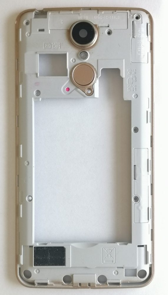 LG K8 (2017) X240 Средняя часть корпуса (бежевый) (снятый, оригинал)