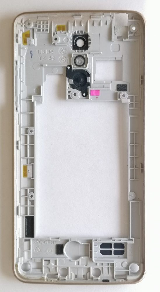 LG K8 (2017) X240 Средняя часть корпуса (бежевый) (снятый, оригинал) — изображение 2