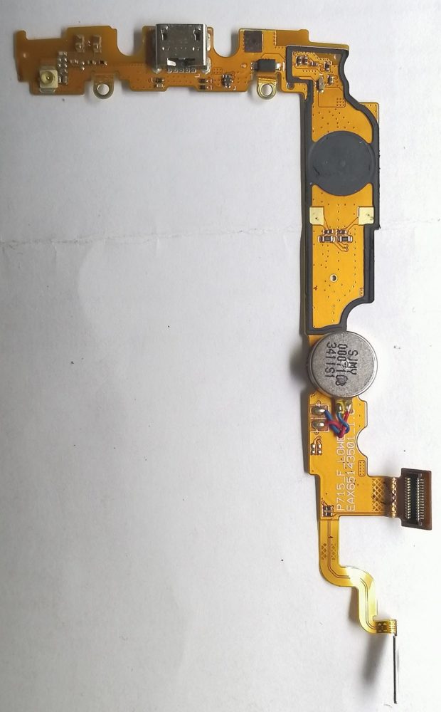 LG-P715 Межплатный шлейф+системный разъем+микрофон+вибромотор (снятый, оригинал)