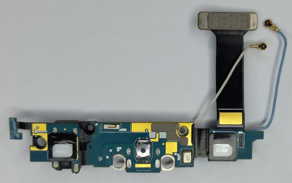 Samsung Galaxy S6 Edge SM-G925F Шлейф системный разъем + разъем гарнитуры (снятый, оригинал) — изображение 2