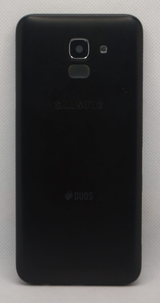 Samsung Galaxy J6 (SM-J600) Задняя часть корпуса+стекло камеры (черный)