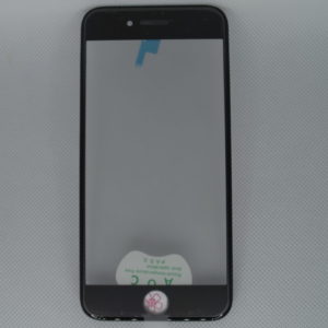 Стекло для переклейки на iPhone 8 в рамке + OCA (черный)