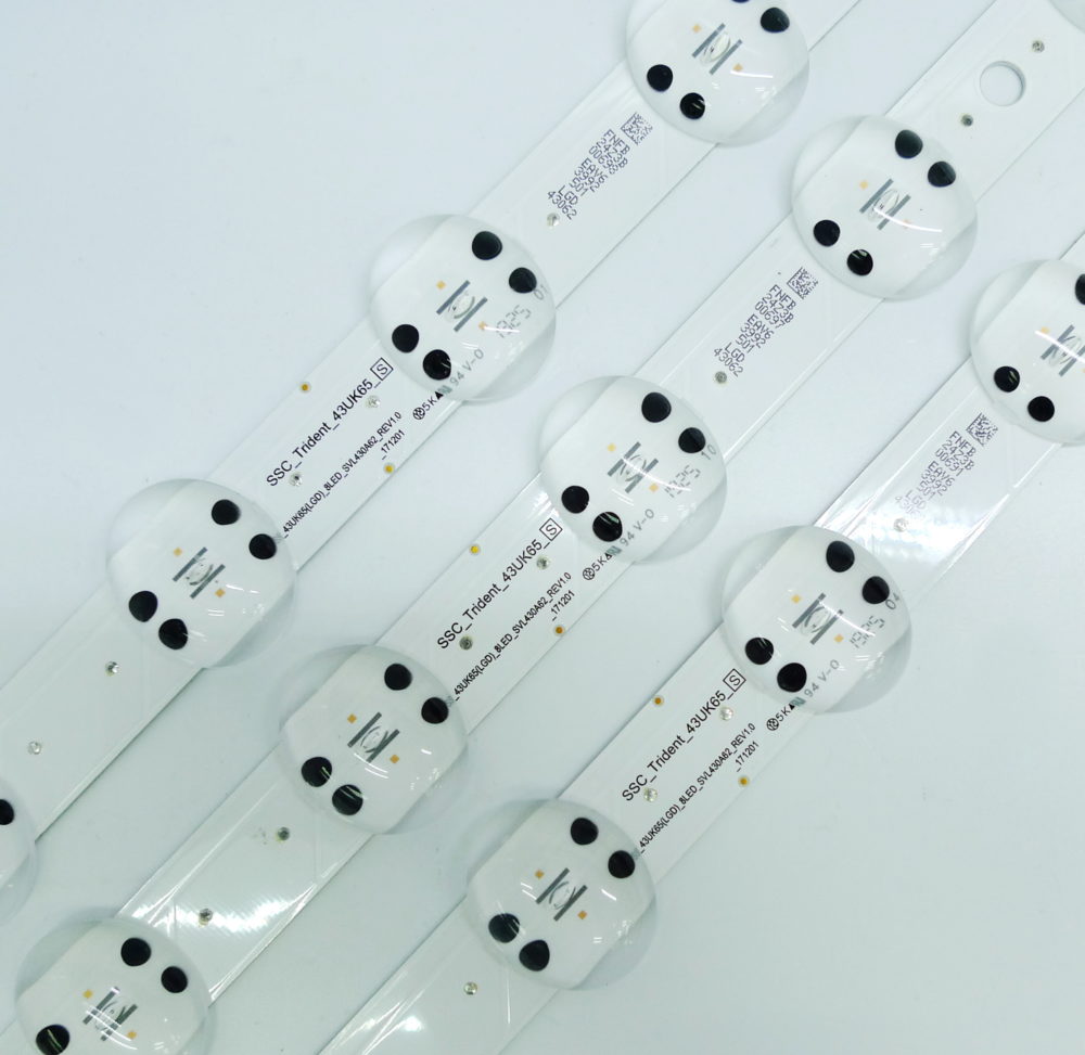 Подсветка SSC_43UK65(LGD)_8LED_SVL430A62_REV1.0_171201 (3 планки) (снятый, оригинал)
