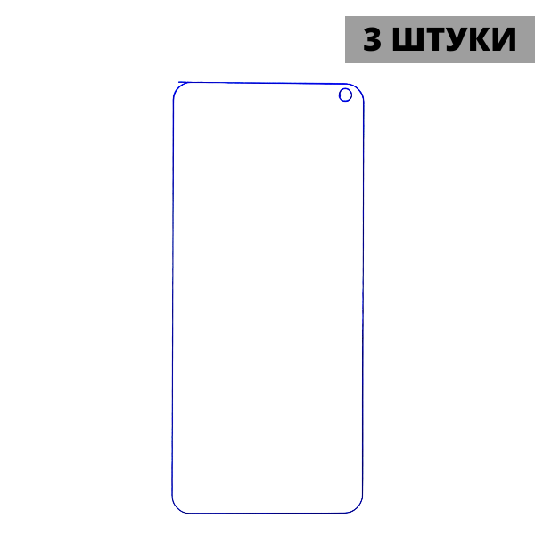 Набор гидрогелевых защитных пленок Vivo iQOO Z1 (3 штуки) — изображение 3