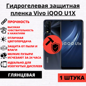 Гидрогелевая защитная пленка Vivo iQOO U1X (1 штука)