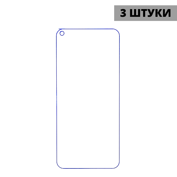 Набор гидрогелевых защитных пленок Vivo iQOO U1 (3 штуки) — изображение 3