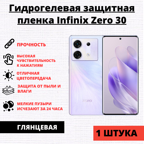 Гидрогелевая защитная пленка Infinix Zero 30 (1 штука)