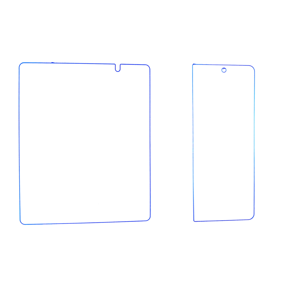 Набор гидрогелевых защитных пленок Samsung Galaxy Z Fold 4 (главный экран, экран фронтальной панели) — изображение 3
