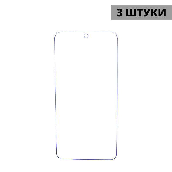 Набор гидрогелевых защитных пленок Huawei Honor 10x Lite / P Smart 2021 / Y7a 2020 (3 штуки) — изображение 3