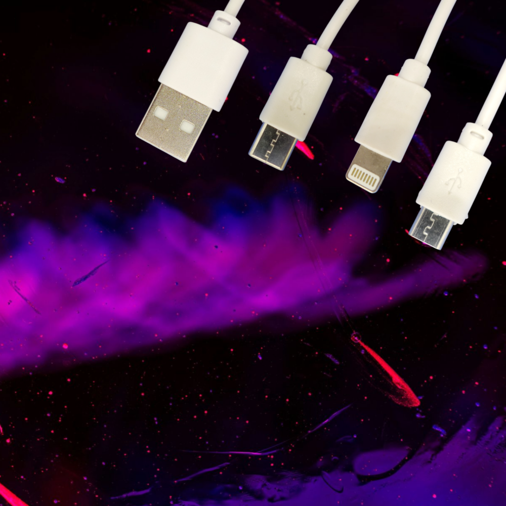 Кабель питания 3в1 "ГОРЫНЫЧ" USB - Type-C, Micro USB, Lightning (белый) — изображение 3