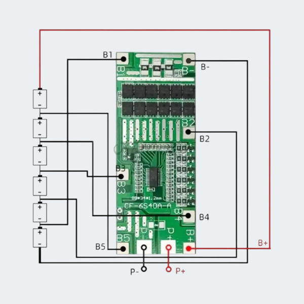 Плата защиты зарядки аккумулятора CF-6S40A-A (1 штука) — изображение 3